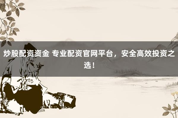 炒股配资资金 专业配资官网平台，安全高效投资之选！